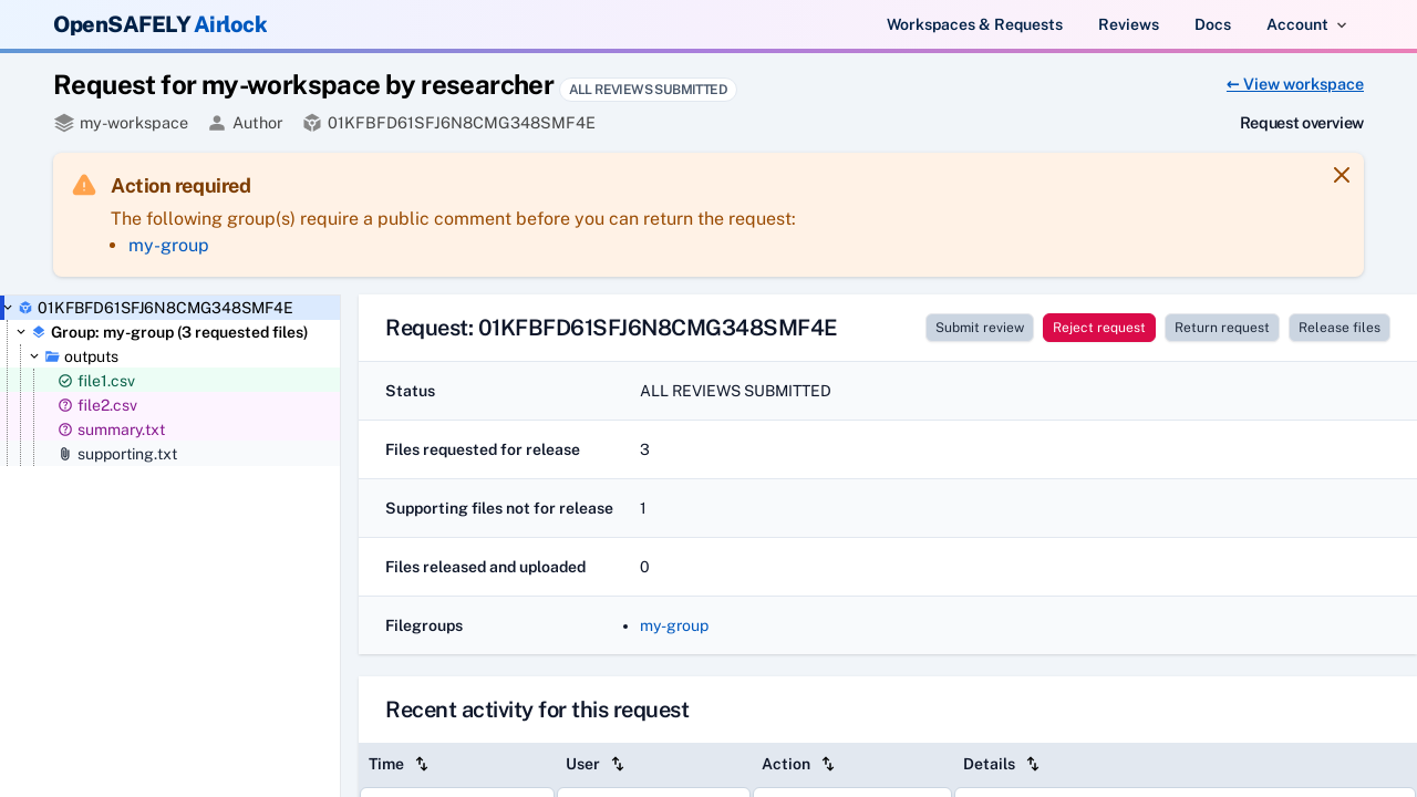 Public comments required before returning request